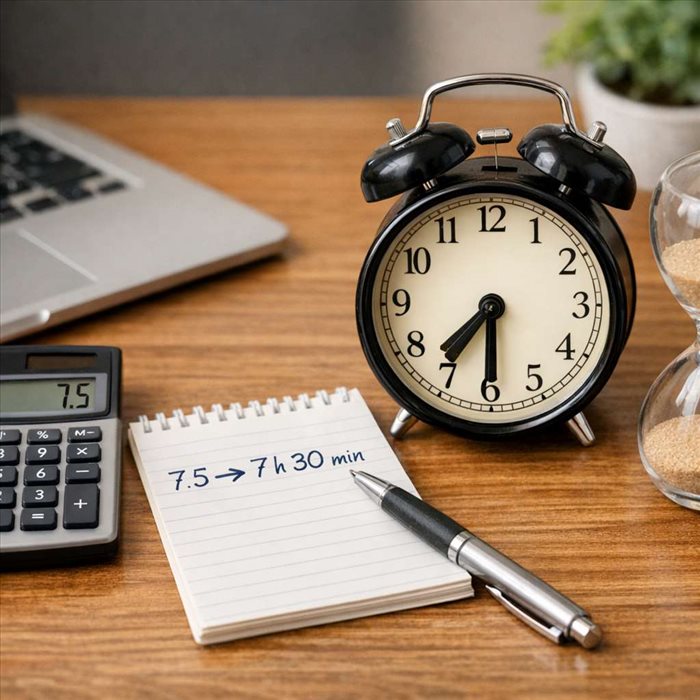 Convertir un nombre en heures et minutes : méthode simple