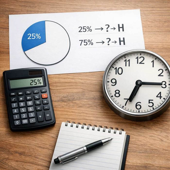 Convertir un pourcentage en heures : méthode simple et rapide